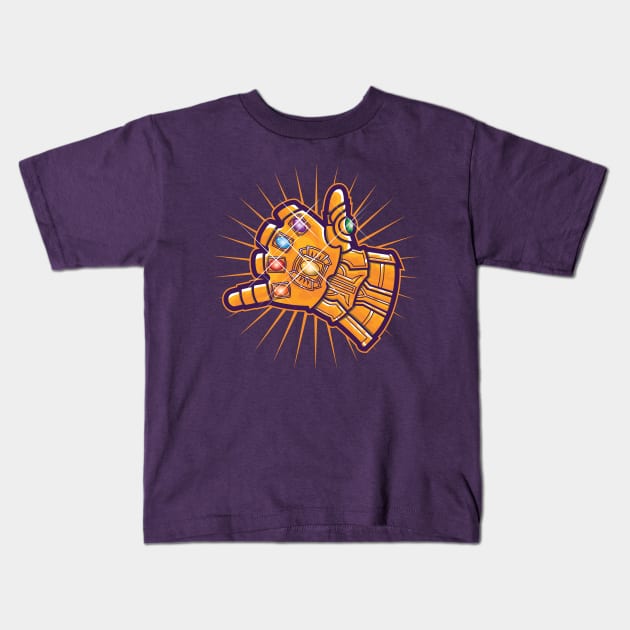 The Shaka Gauntlet Kids T-Shirt by vecturo